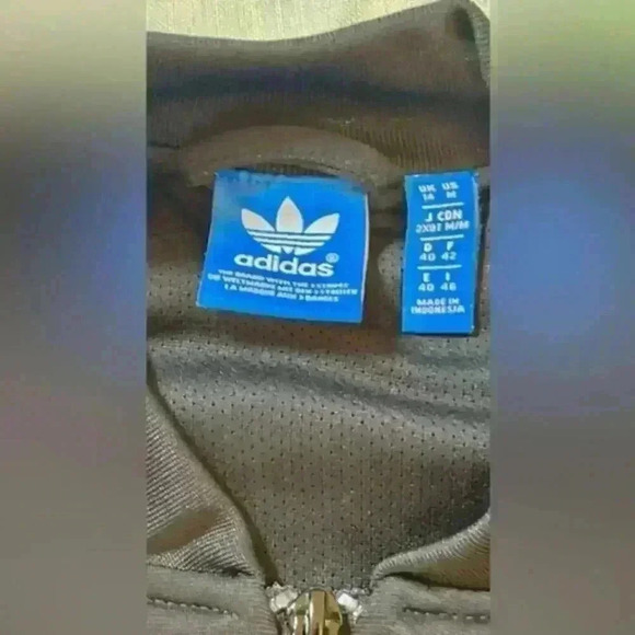 Adidas Originals Superstar Track Jacket Back Trefoil Logo Black Women's Size Med - Picture 7 of 9